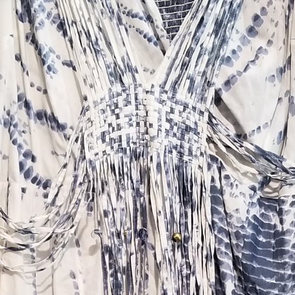 K. JORDAN PLUS SUMMER BLUE & WHITE DRESS - Picture 6 of 7